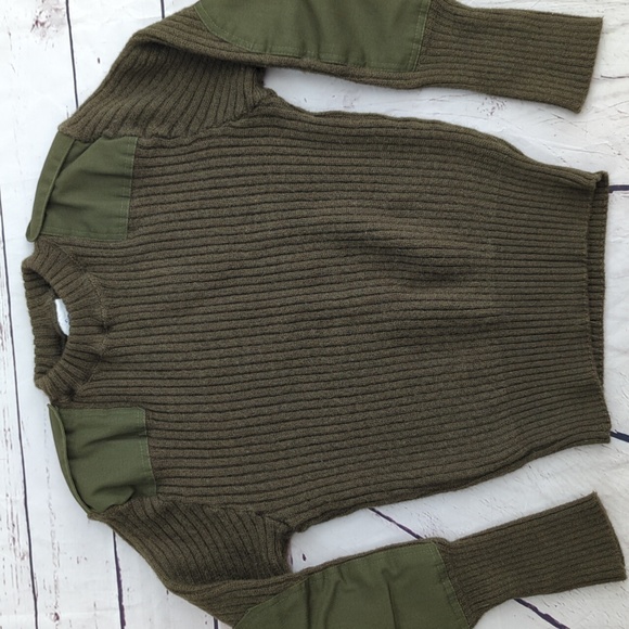 DSCP Valor Collection Wool Sweater, pullover, military, army olive green, sz 42 - Picture 4 of 13